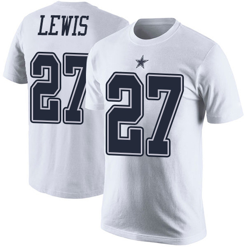 Men Dallas Cowboys White Jourdan Lewis Rush Pride Name and Number #27 Nike NFL T Shirt